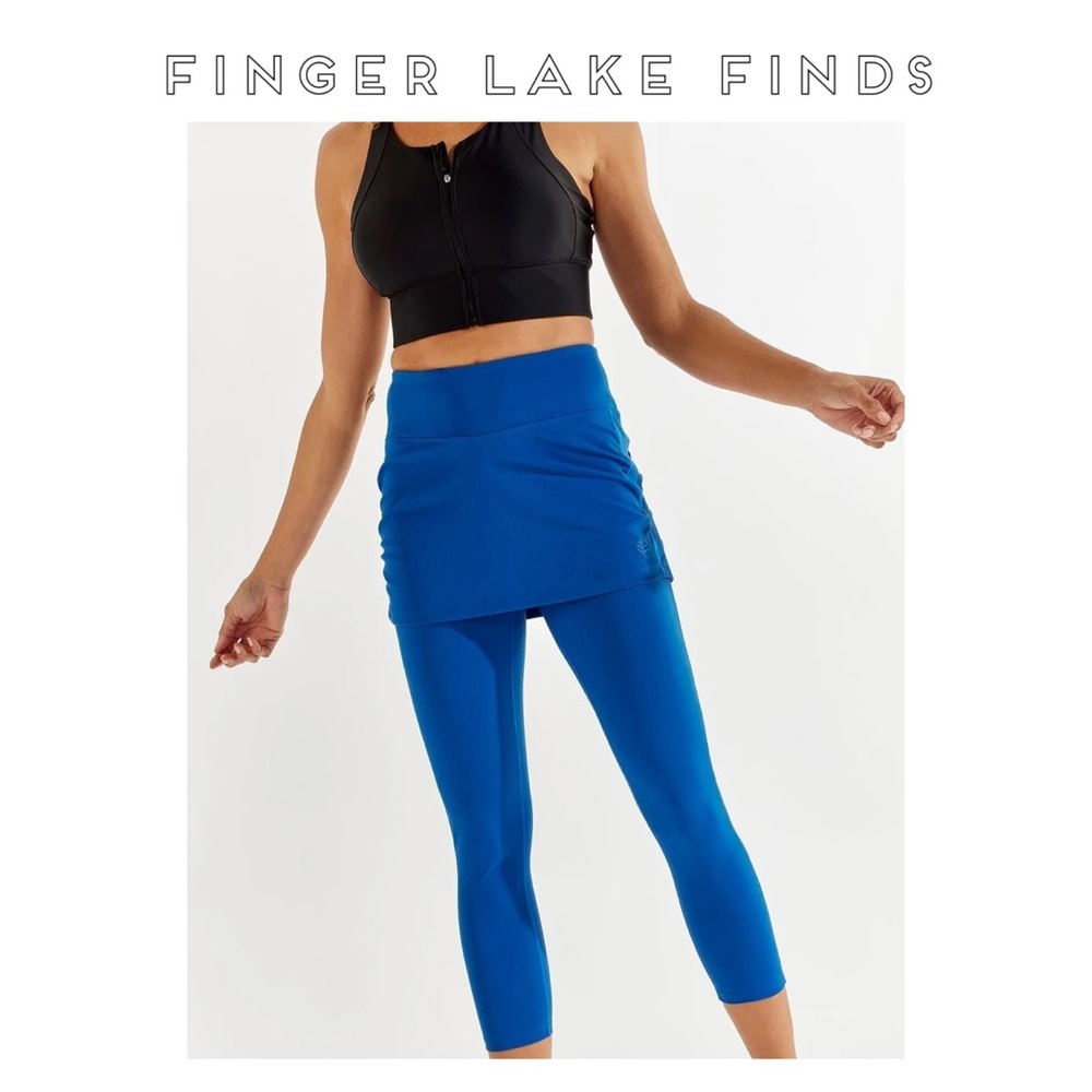 Coolibar Women's Shorebreak Skirted Swim Tights,2X